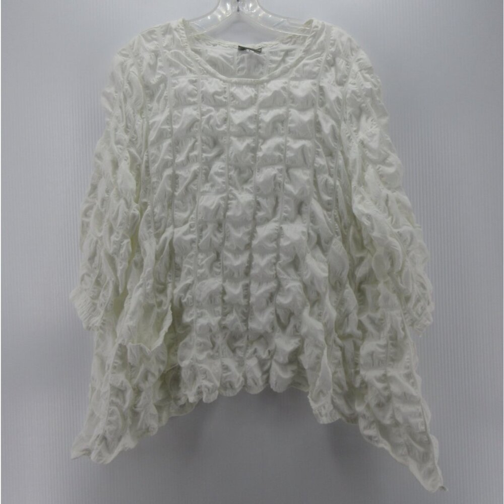 Niche Nilgun Derman Top Large Blouse Pucker Textured Lagenlook USA